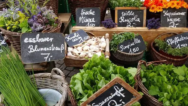 Produce available at a Farmers Market